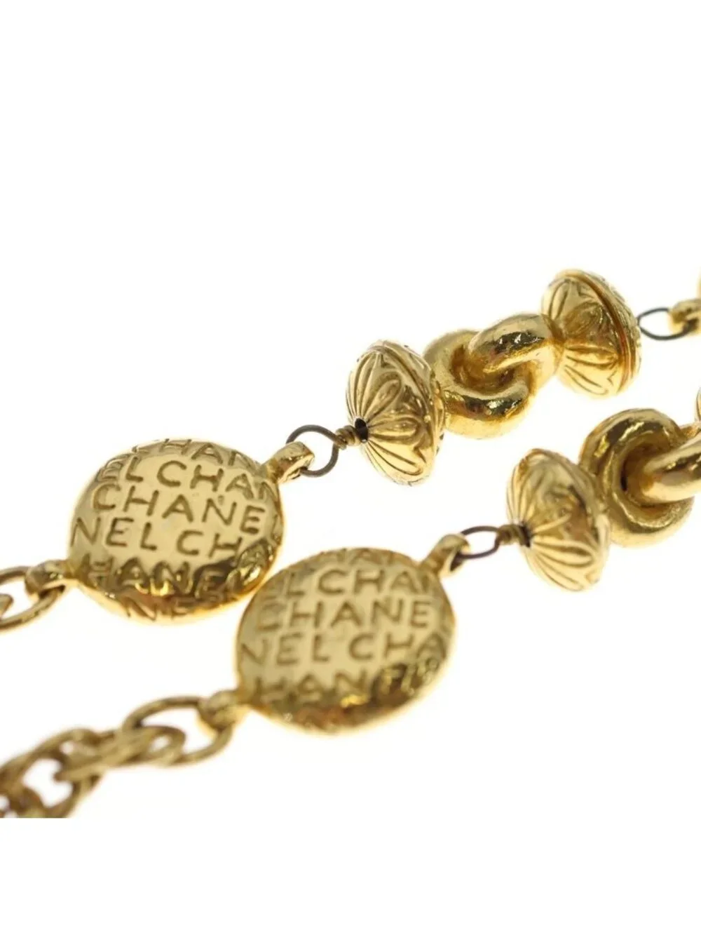 Chanel Mademoiselle Long Chain Necklace Gold